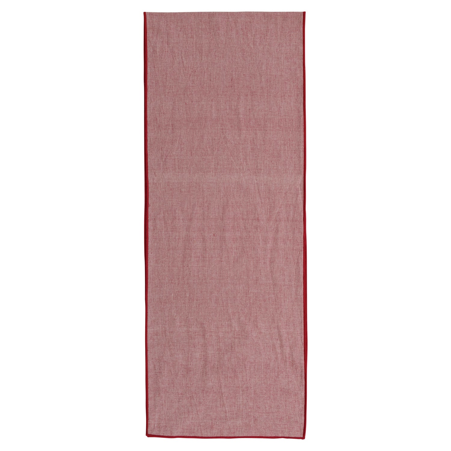 72"L x 14"W Woven Cotton Table Runner Red