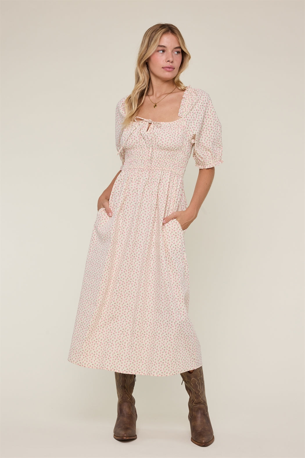 Cara Floral Midi Dress