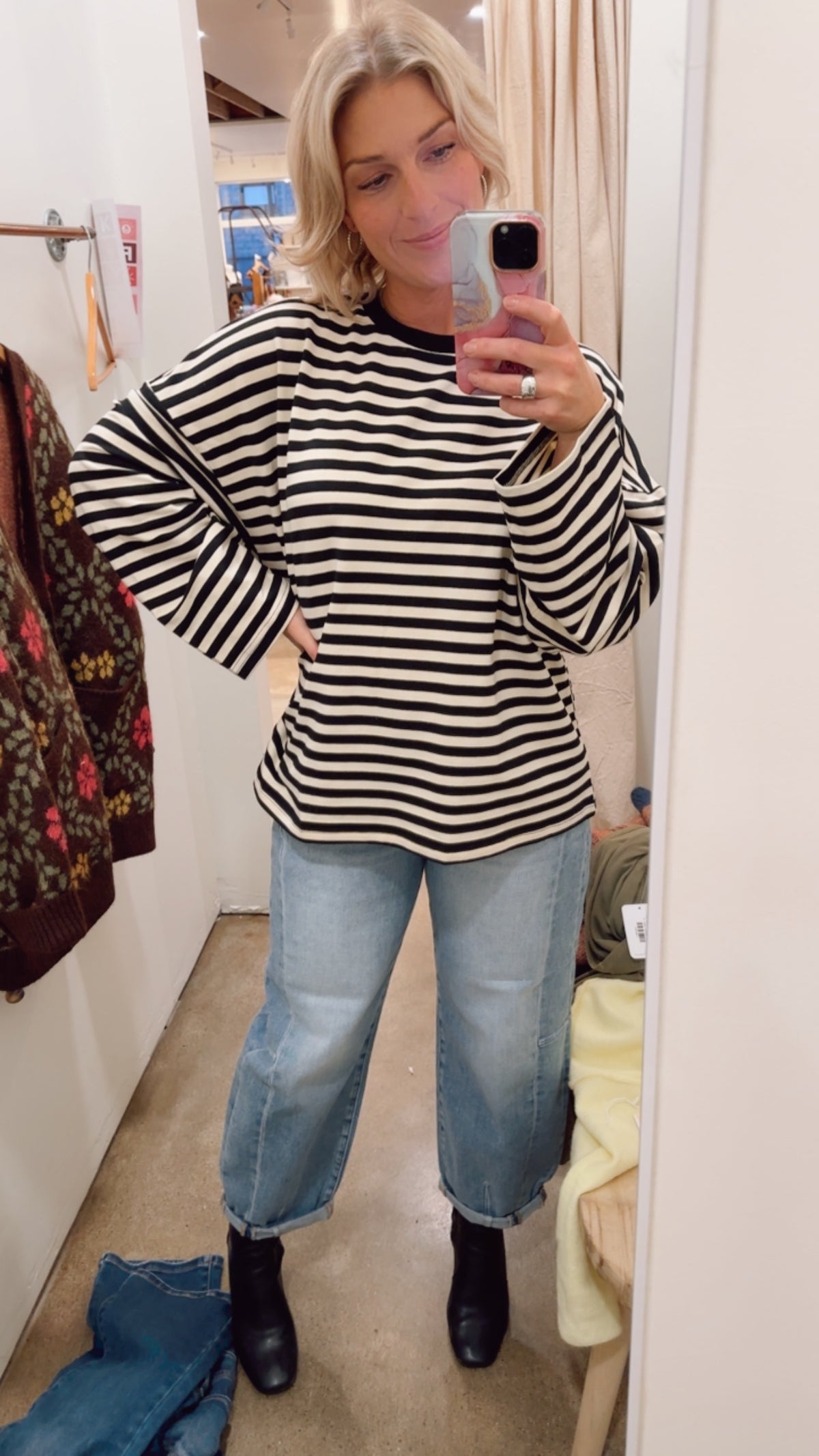 Andie Striped Oversized Top