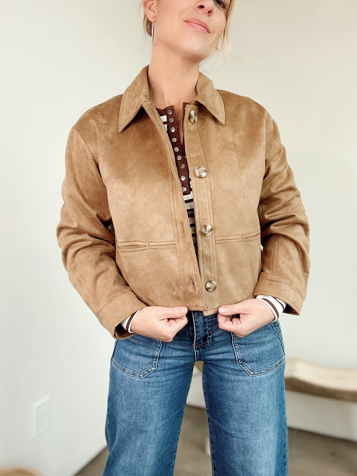 Sadie Suede Cropped Jacket