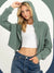 Irelyn Zip Up Crop Hoodie