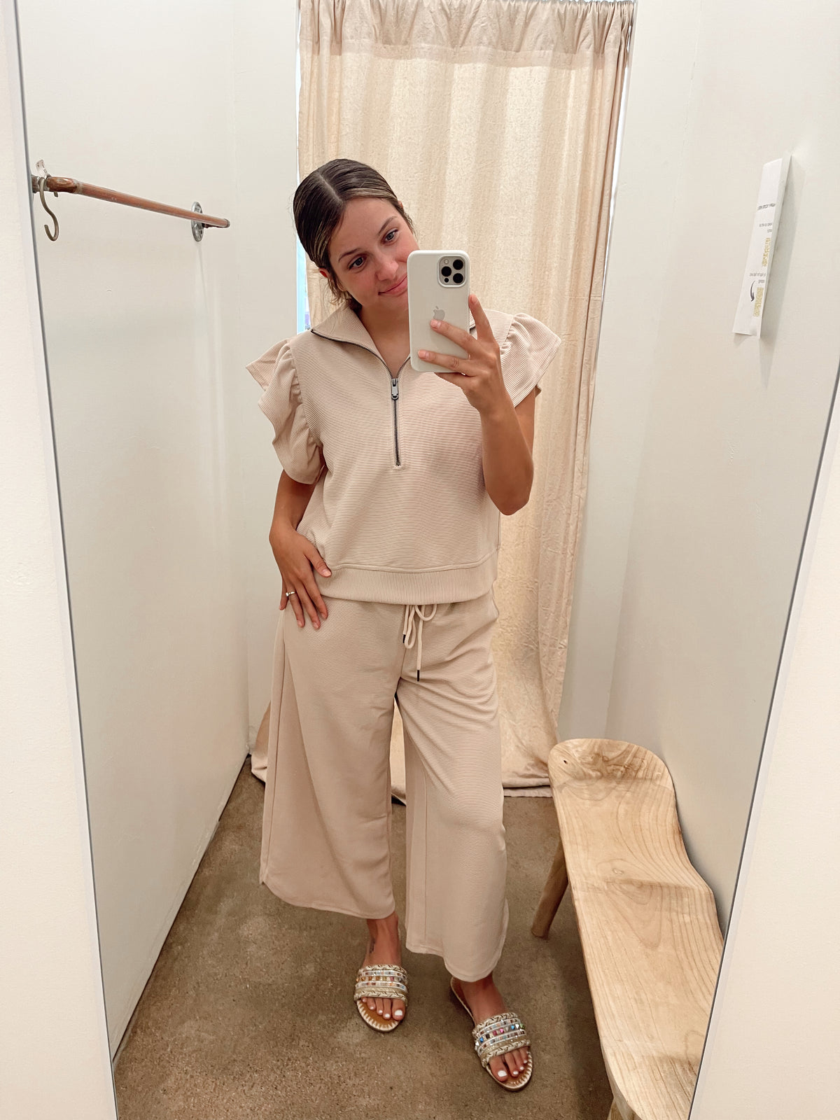 Sasha 2 PC Pant Set, Lt Taupe