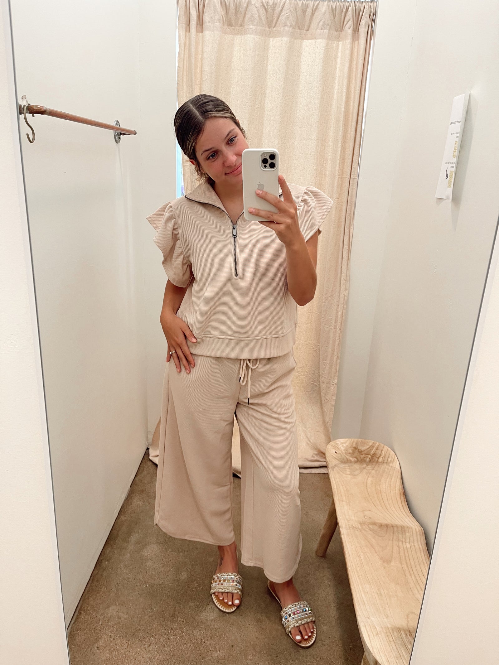 Sasha 2 PC Pant Set, Lt Taupe