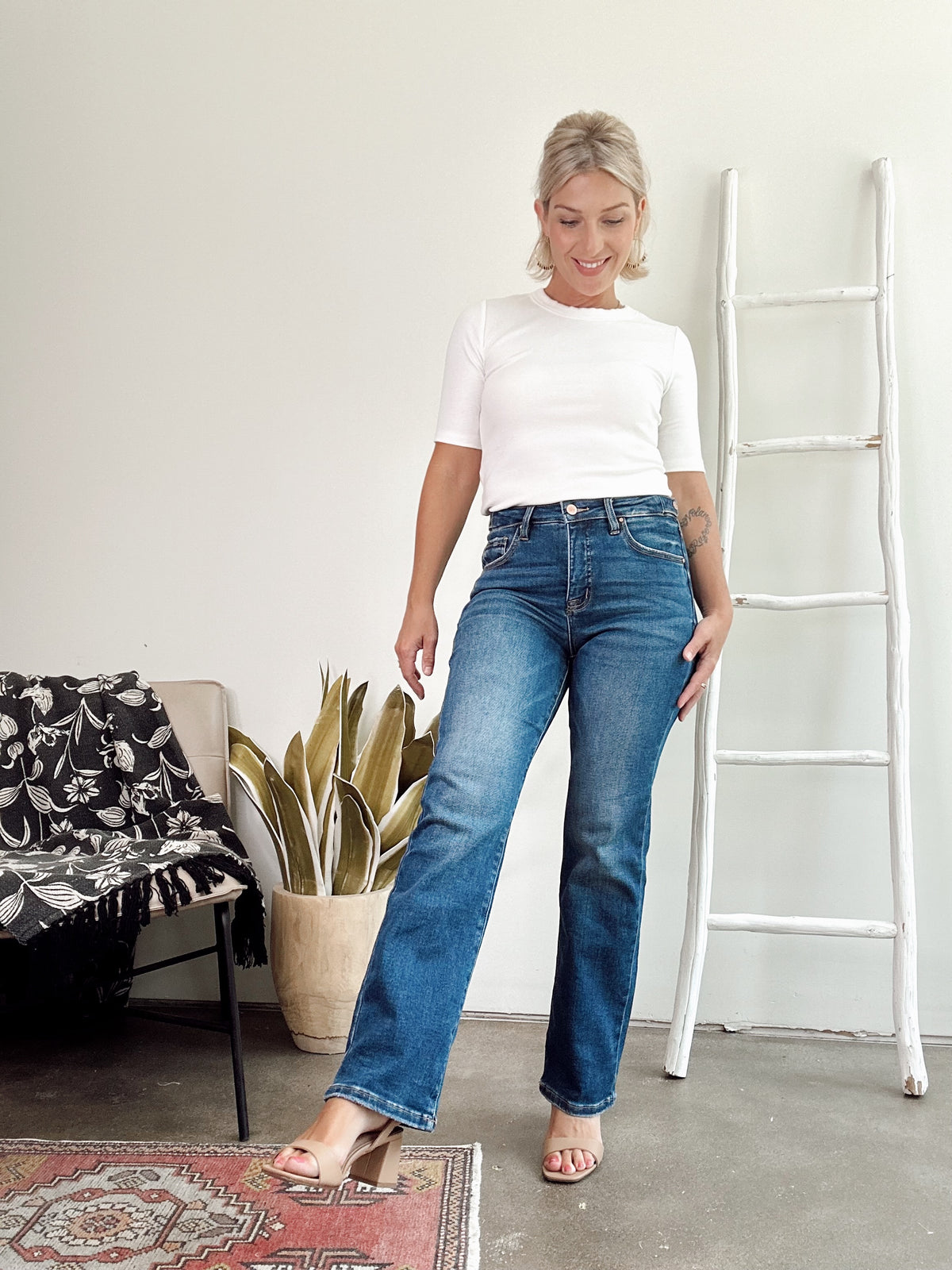 Rae High Rise Ankle Straight Jean