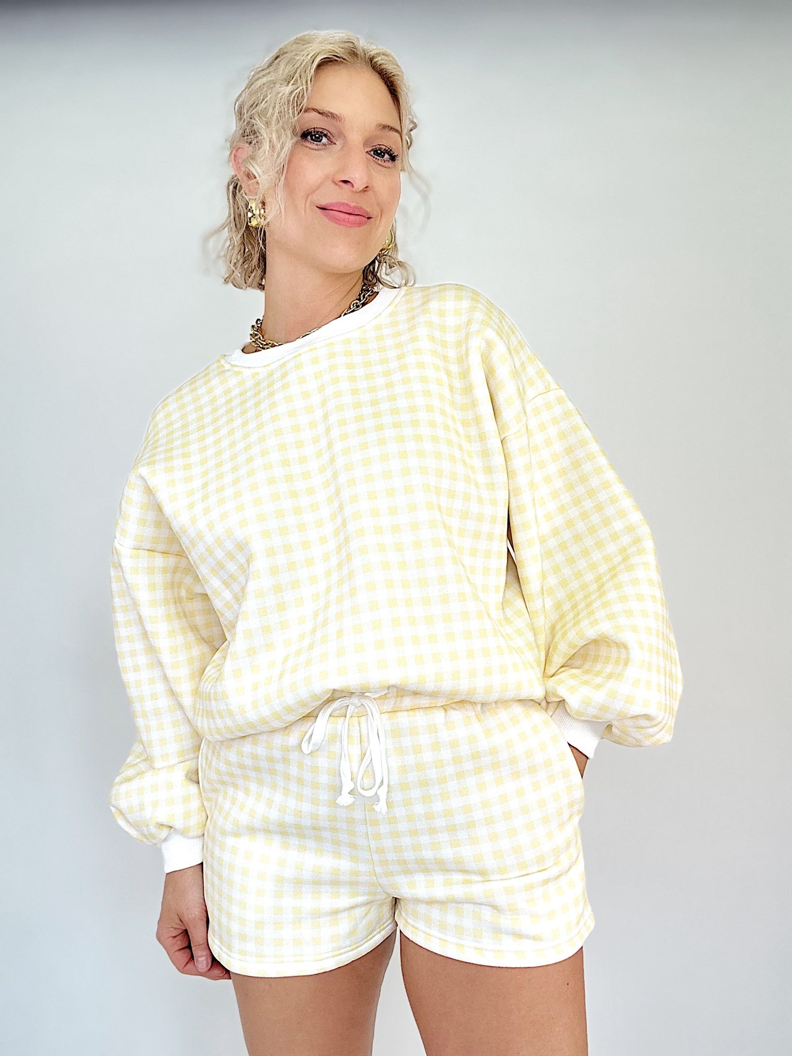 Alisa Gingham Short Set