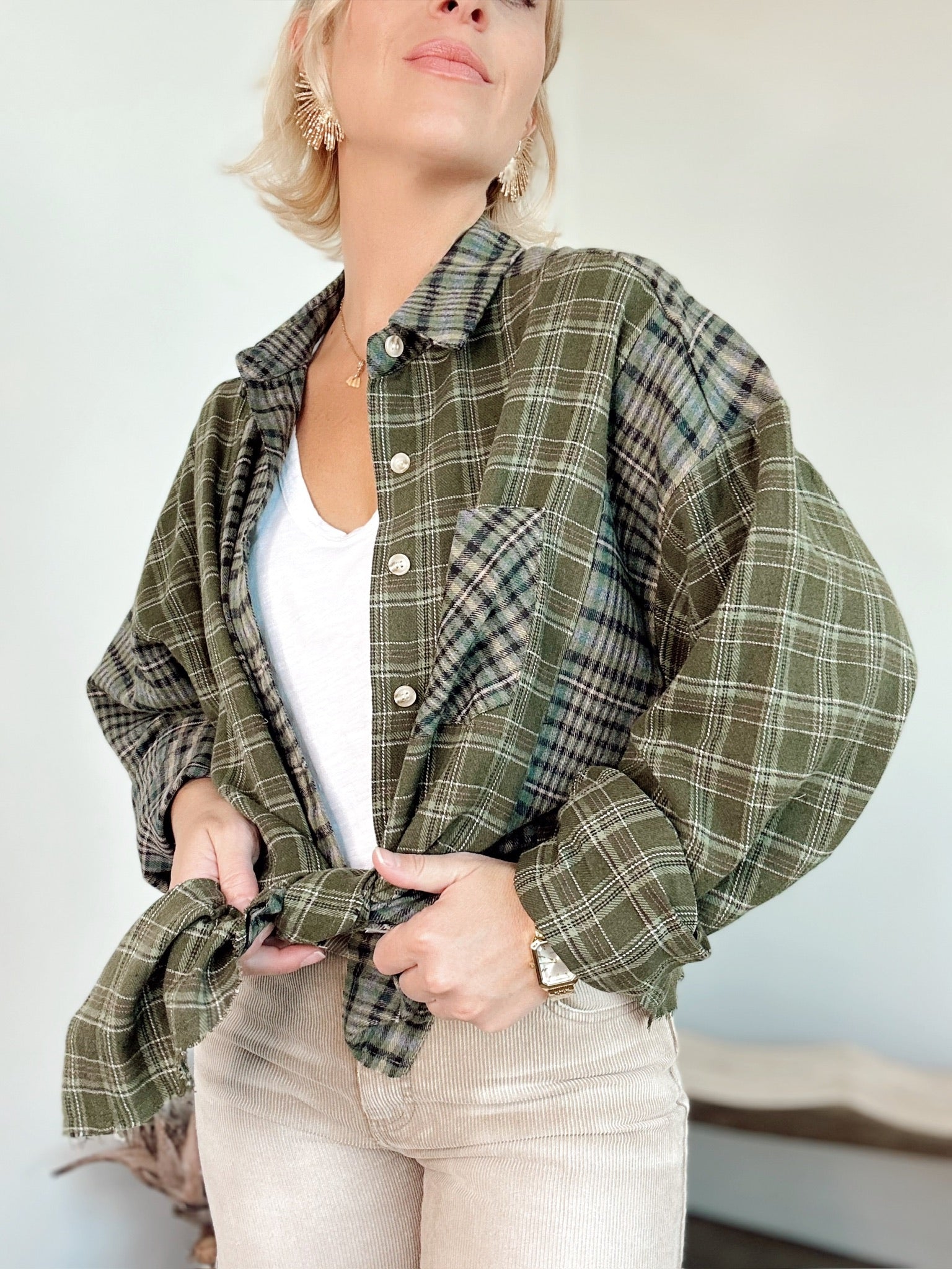 Dylan Flannel Shirt Olive