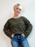 McKenna Stripe Knit Sweater Olive