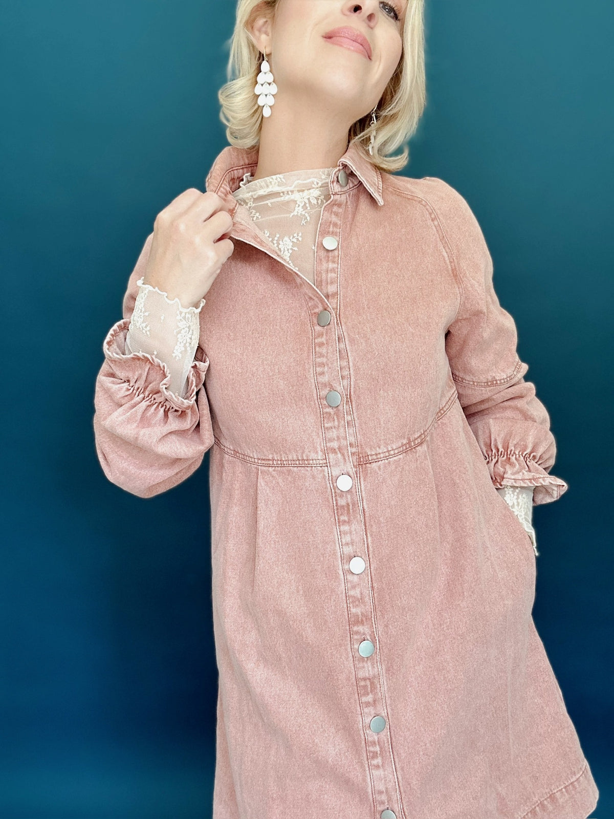 Elise Mini Dress Brick