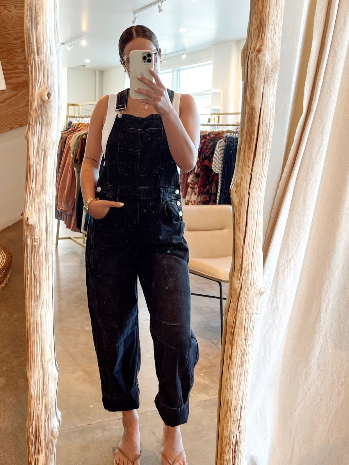 Rylie Denim Overall Black Wash