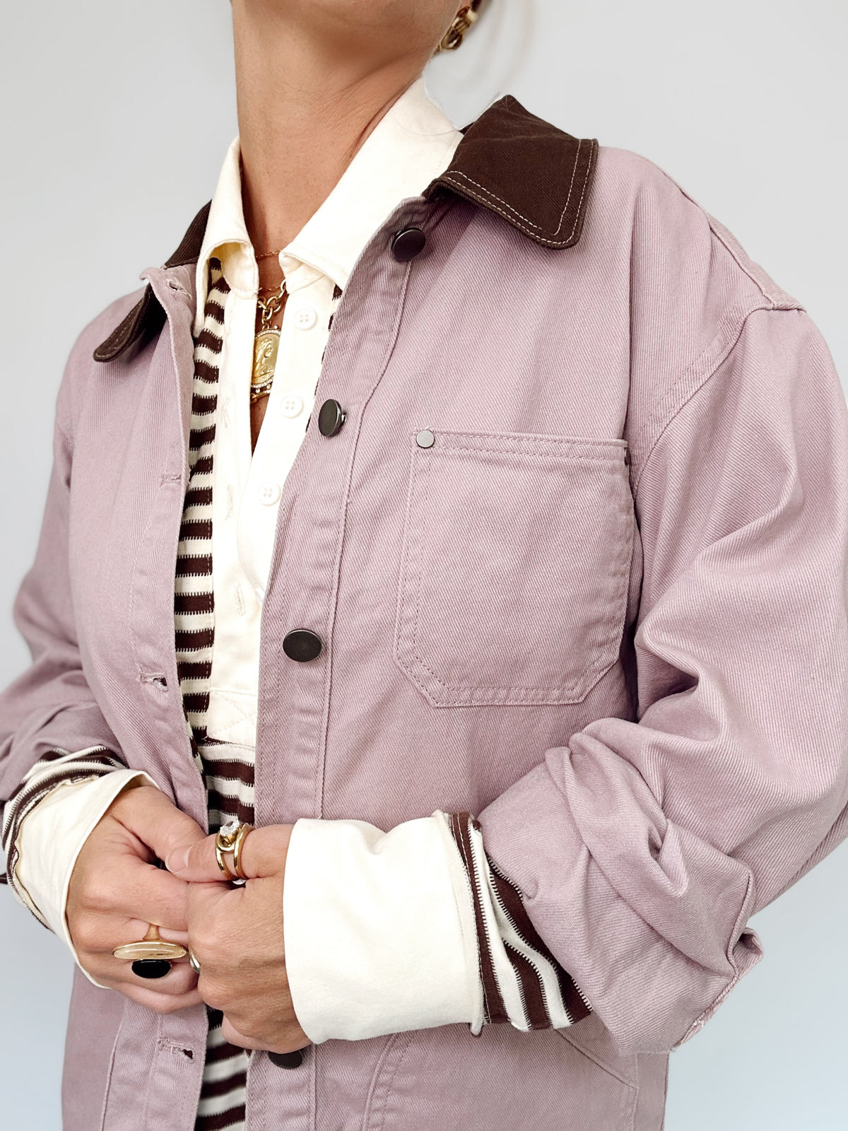 Elsie Utility Barn Jacket Mauve