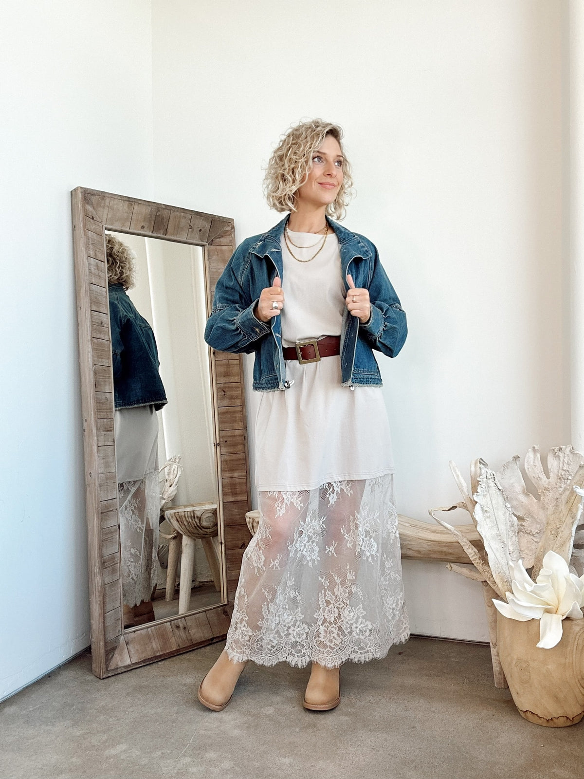 Emma Lace Joined T-Shirt Maxi Dress