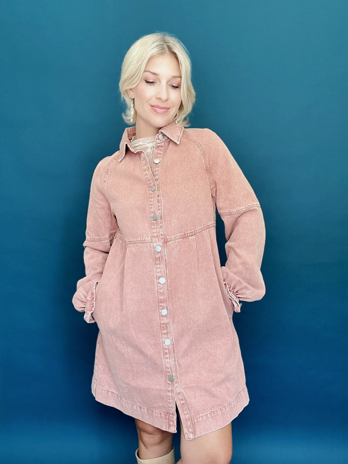 Elise Mini Dress Brick