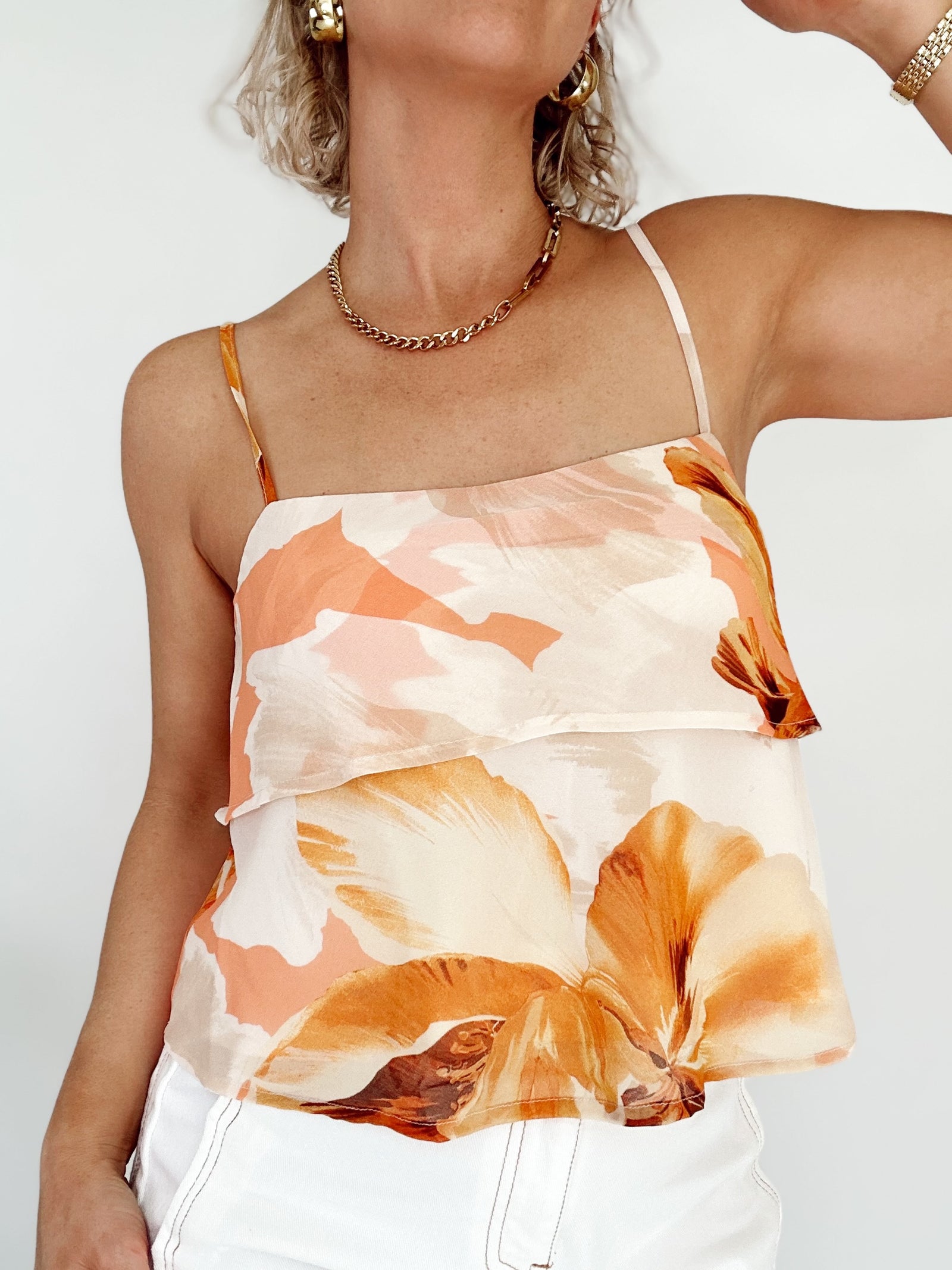 Sharla Scarf Double Layered Top