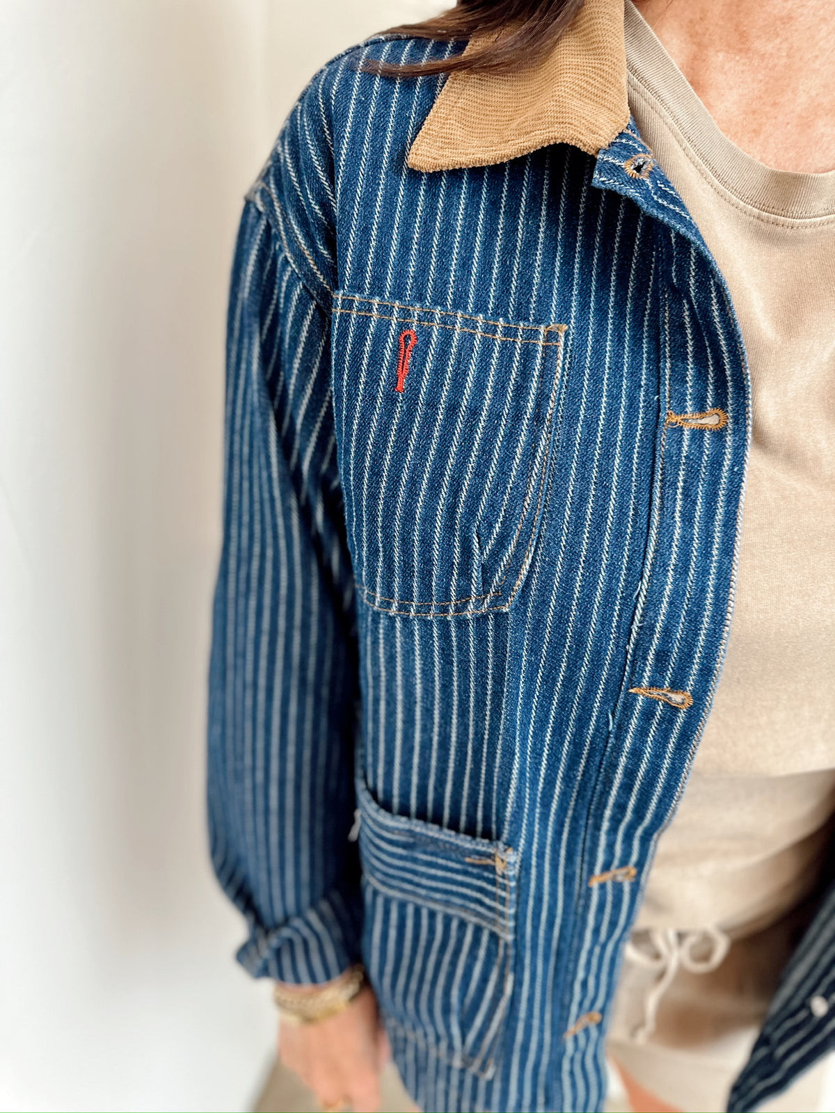 Stella Stripe Denim Shacket