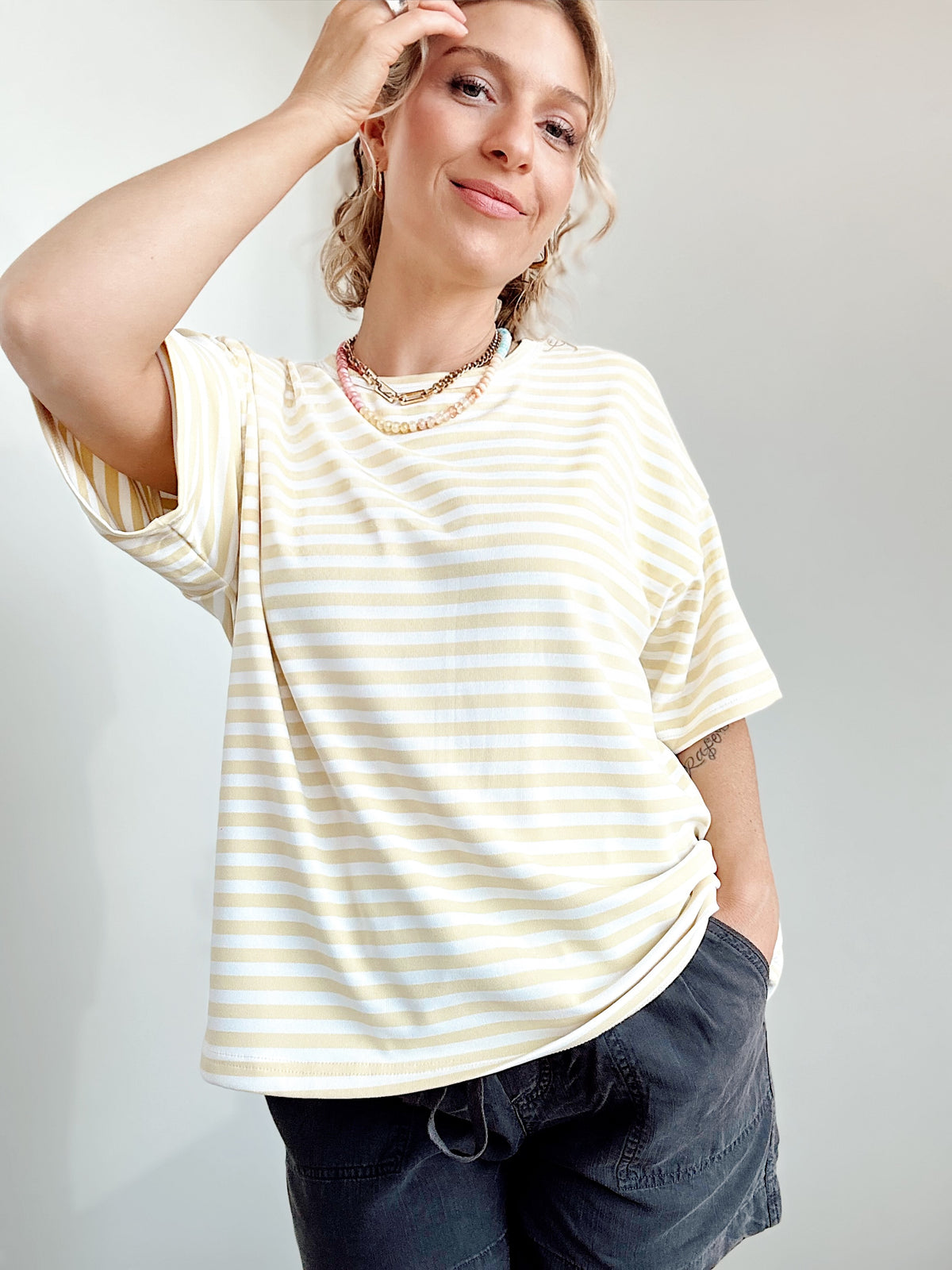 Daisy Oversized Stripe T-shirt