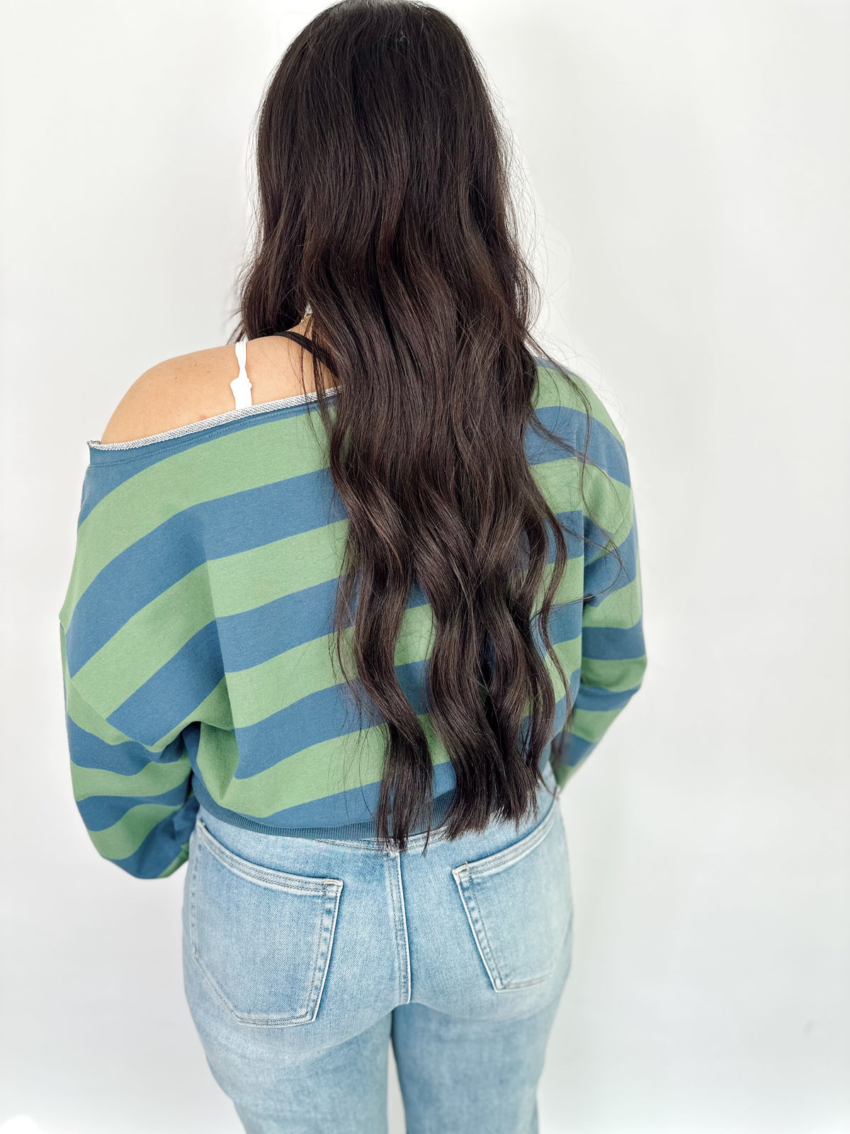 Jana Off The Shoulder Rugby Sweatshirt