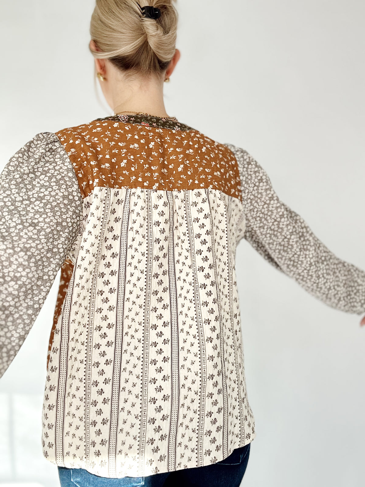 Marney Mixed Floral Print Blouse