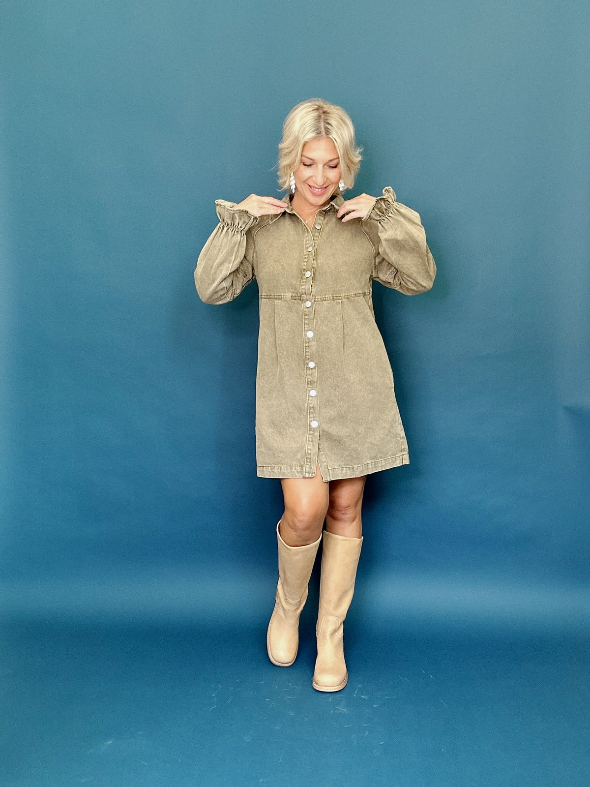 Elise Mini Dress Olive