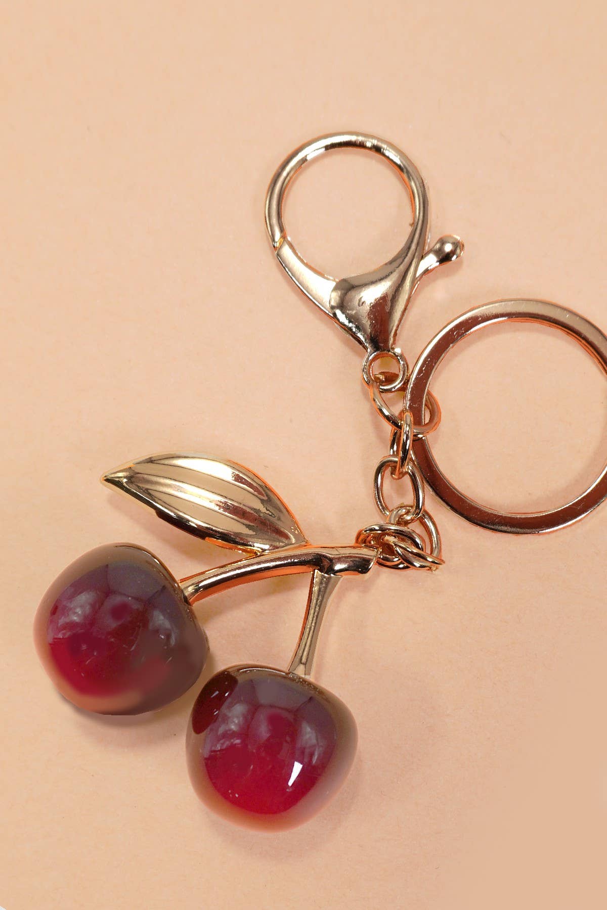 Cherry Drop W/Leaf Bag Charm