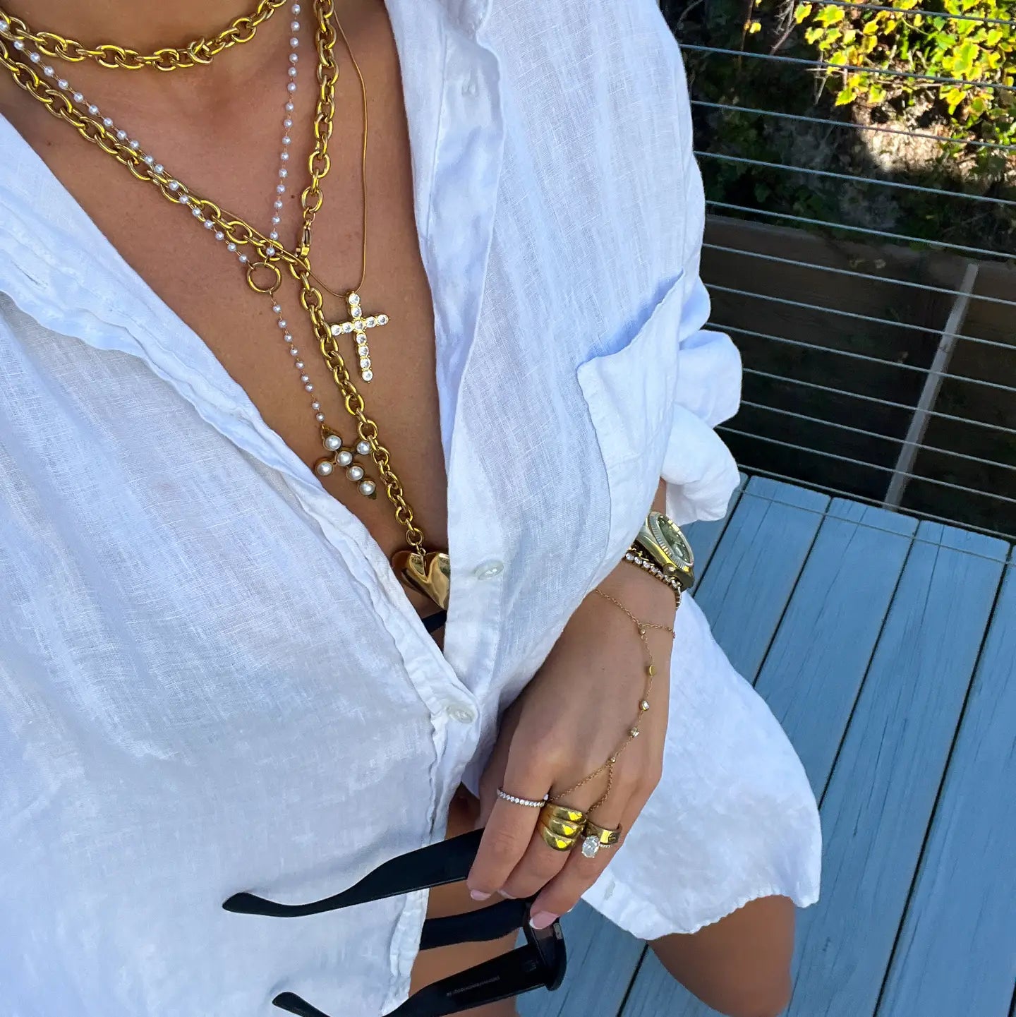 CHANSUTT XL Diamond Cross Necklace