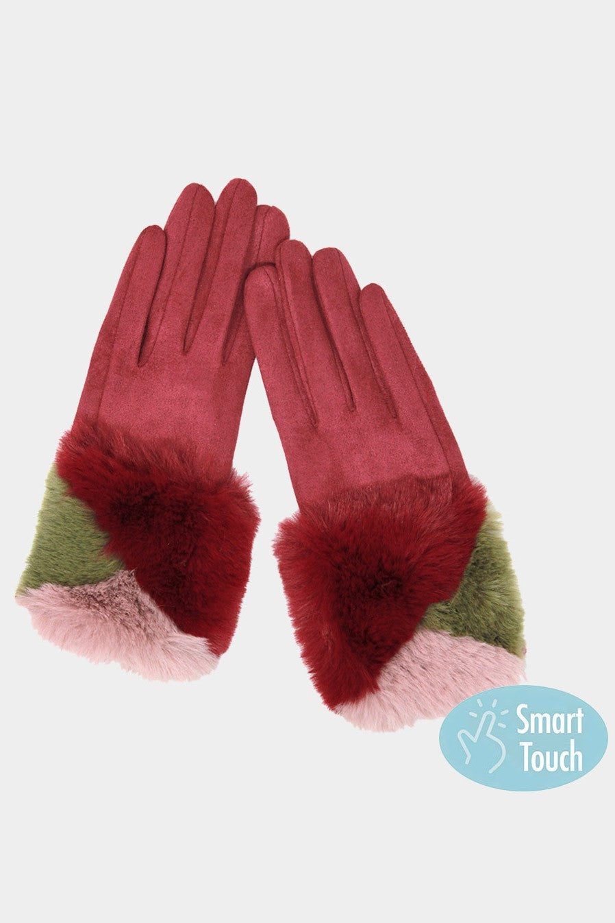 Faux Fur Suede Smart Gloves