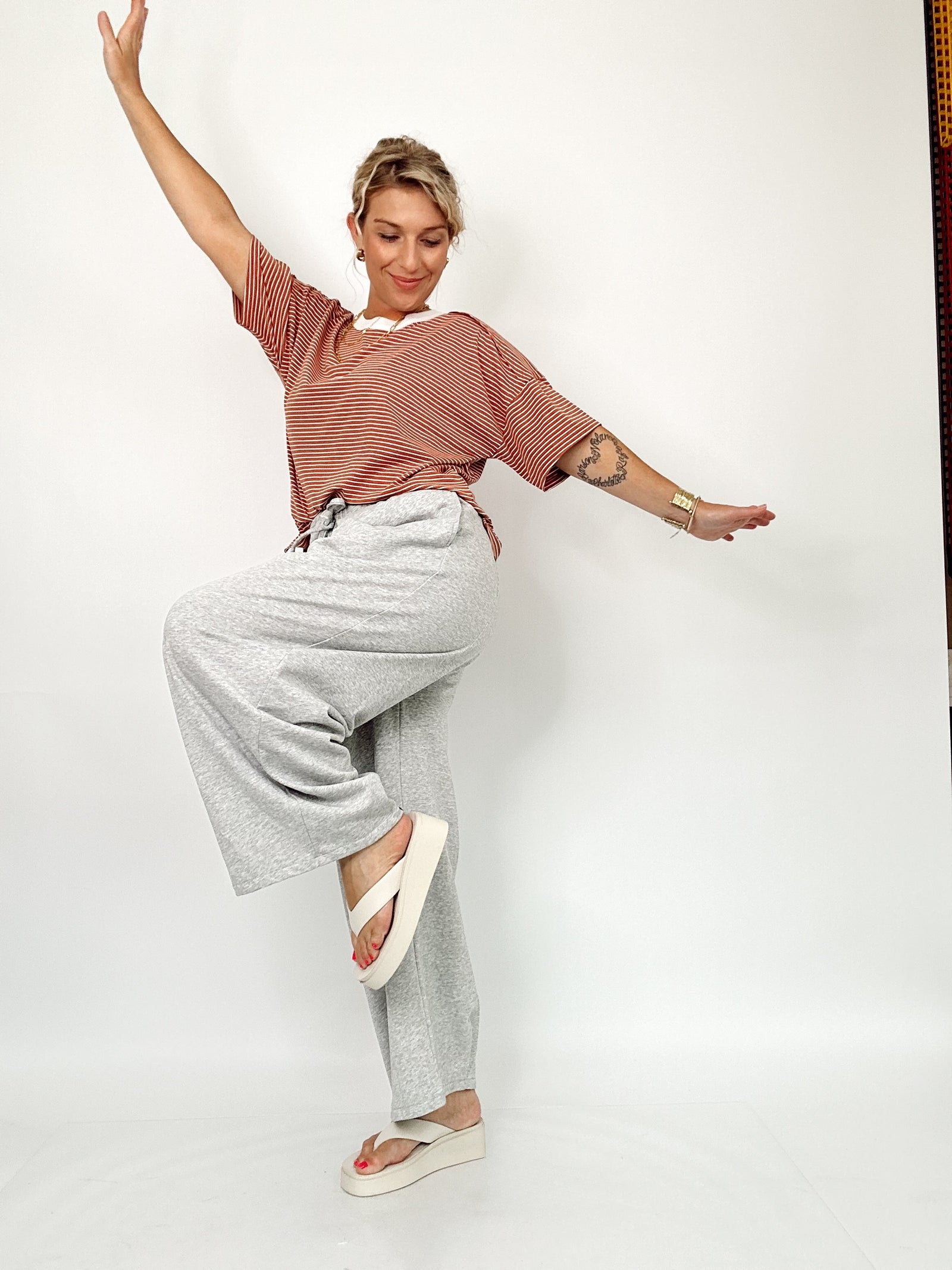 Effie Wide Leg Pleated Front Lounge Pants