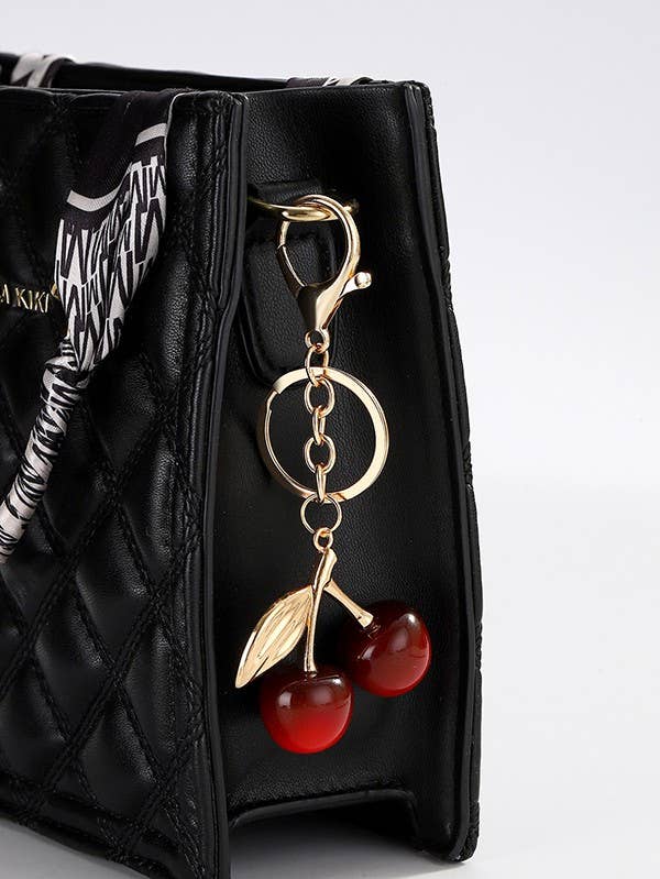 Cherry Drop W/Leaf Bag Charm