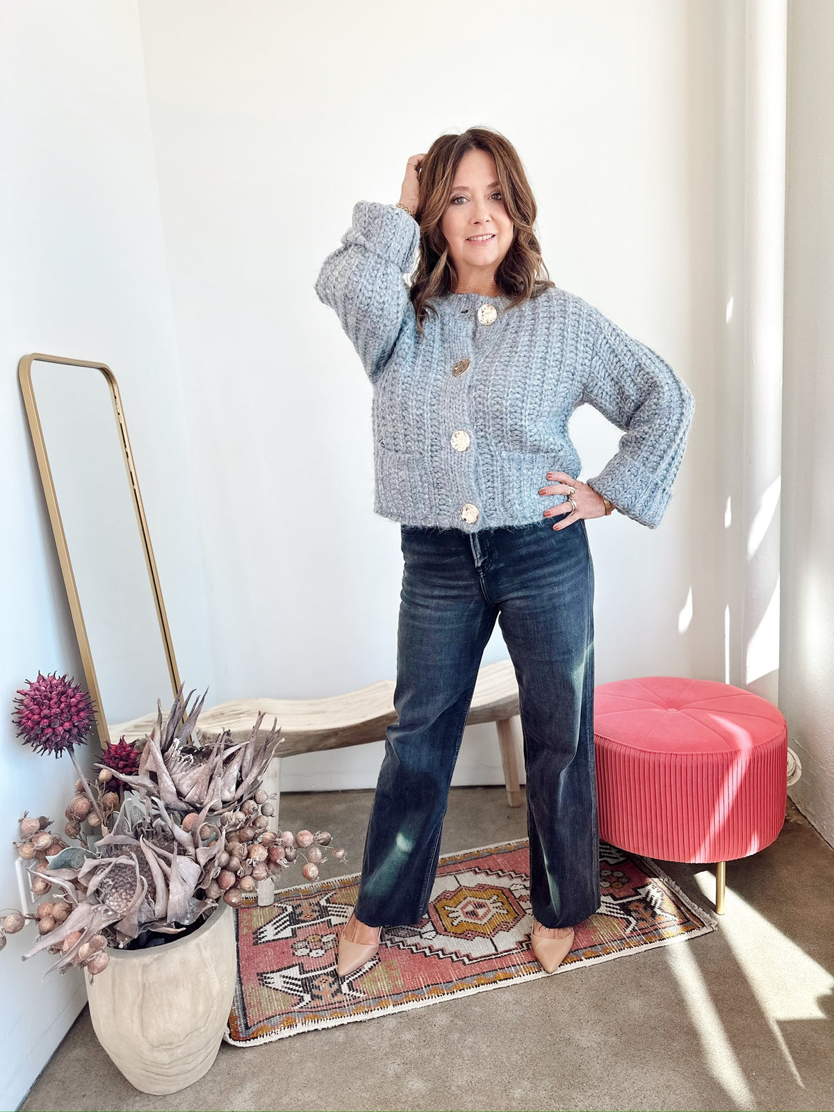 Melinda Knit Cardigan H. Grey