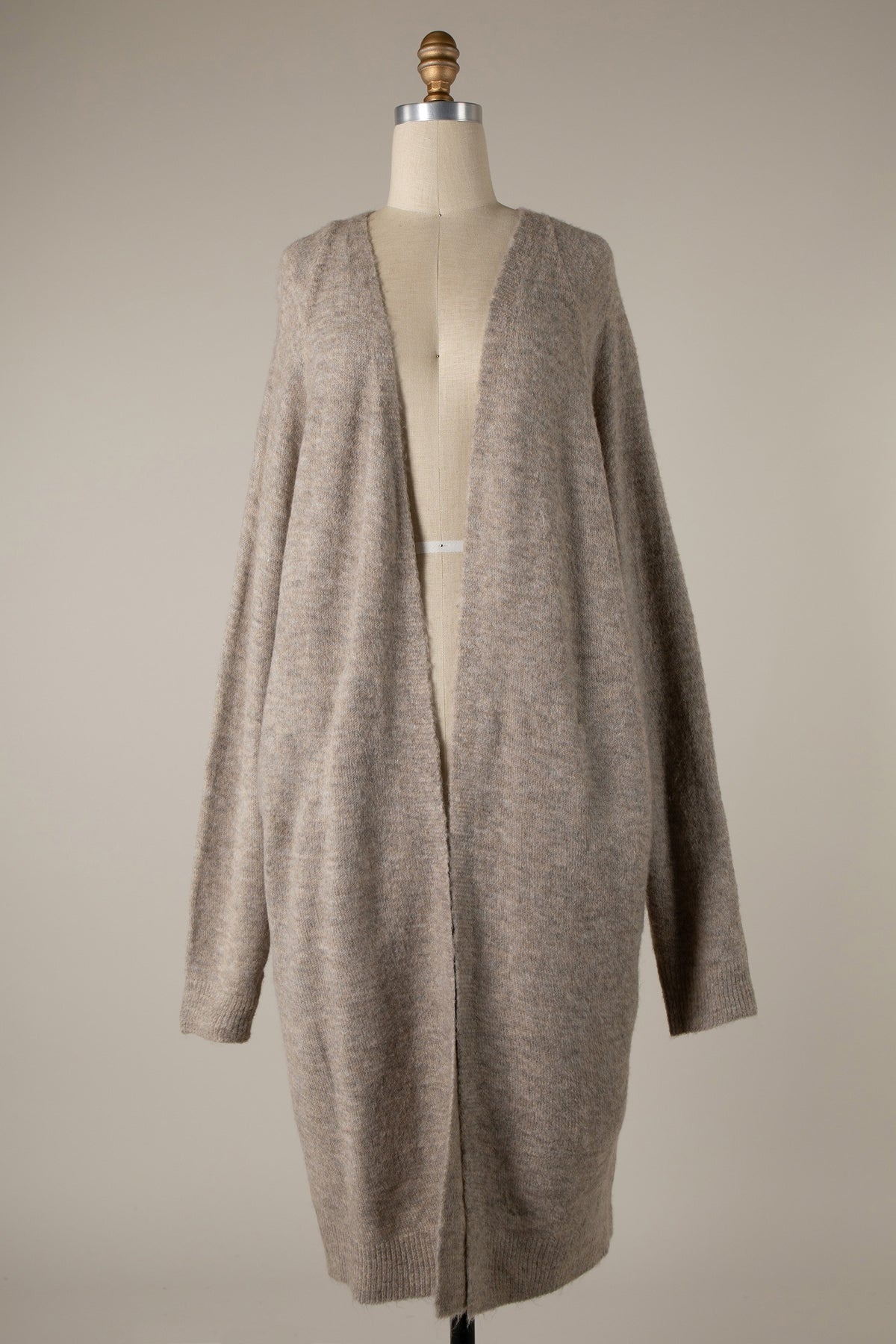 Laurel Oversized Knit Cardigan Taupe