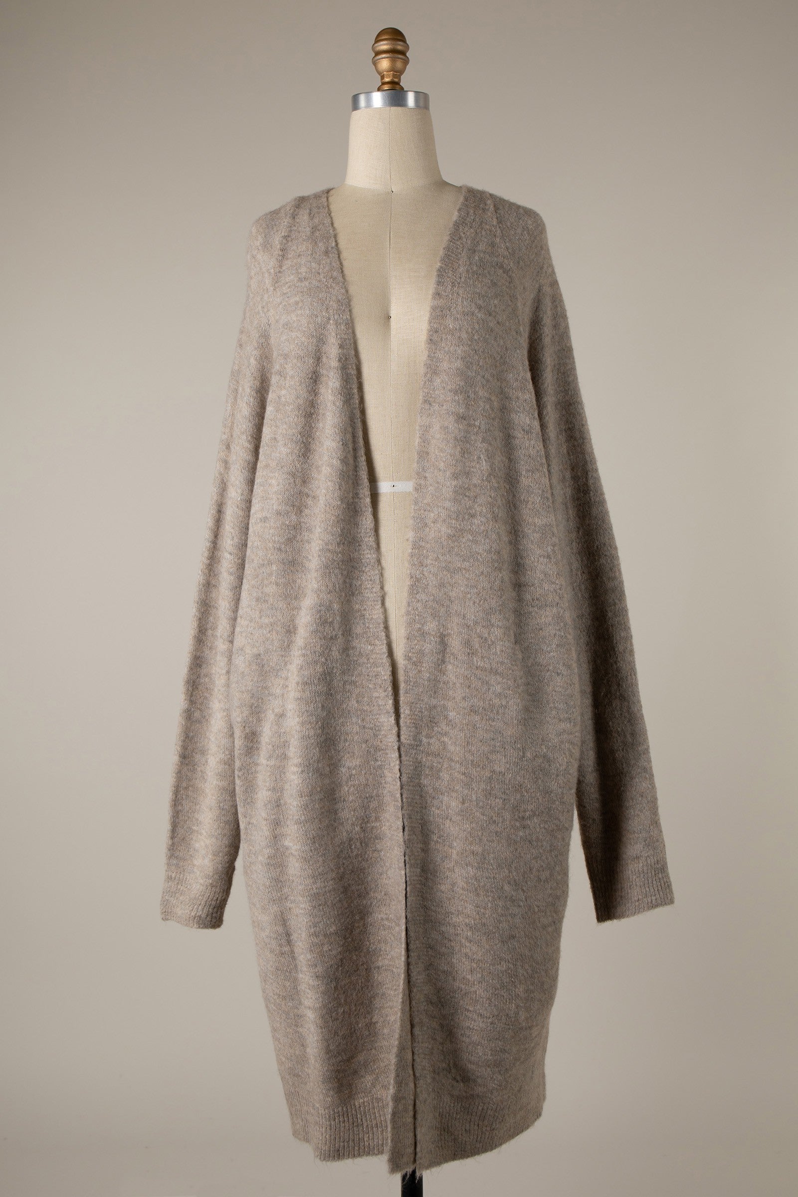 Laurel Oversized Knit Cardigan Taupe