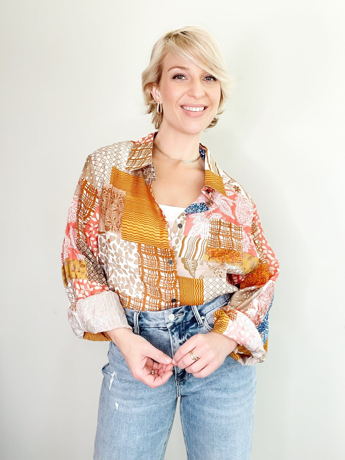 Tiffany Blouse Pink/Orange