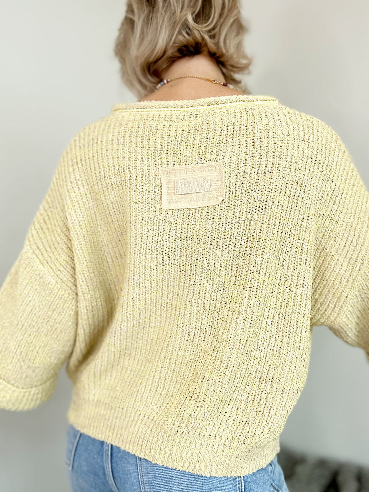 Clara Cropped Sweater Yellow