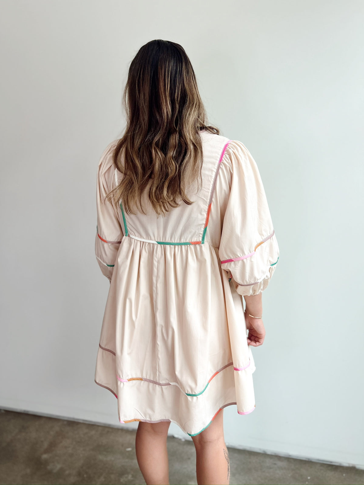 Margo Colorblock Trim Mini Dress