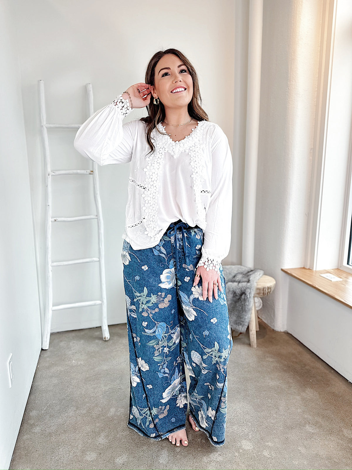 Jo Floral Lace Crochet Top