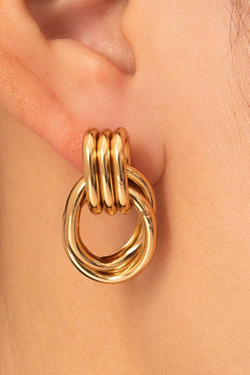 Rhonda Triple Twist Earrings