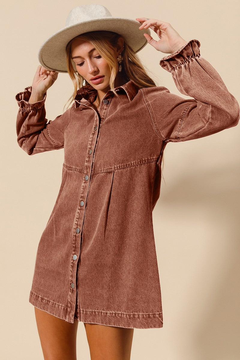 Elise Mini Dress Brick