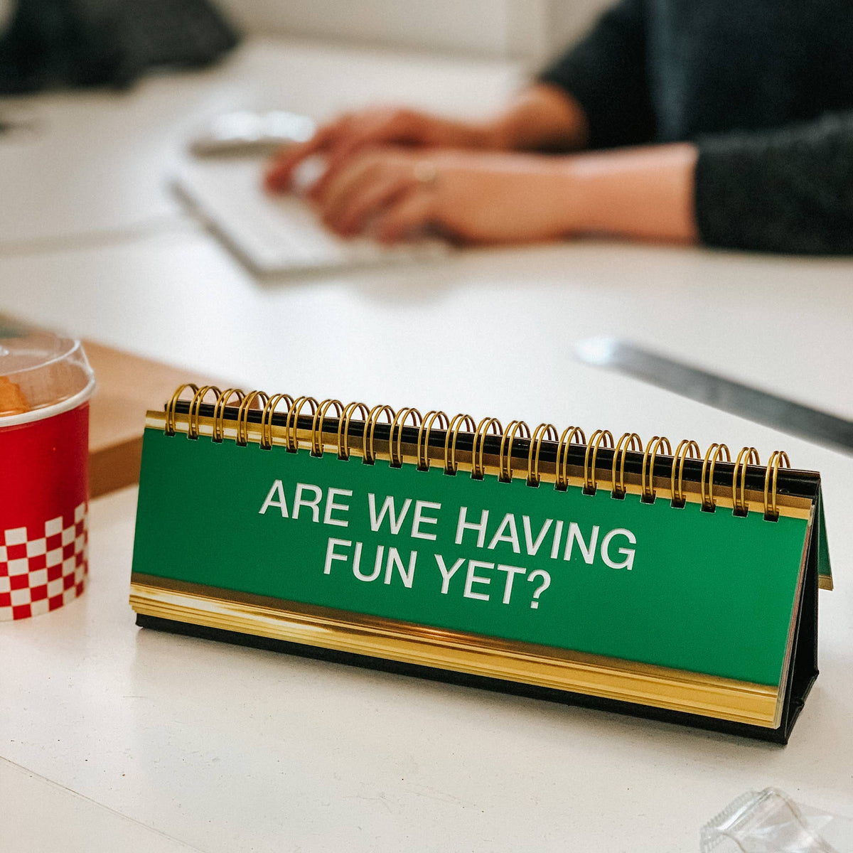 Daily Desk Plaque - Desktop Flip Book - 50 Fun Phrases