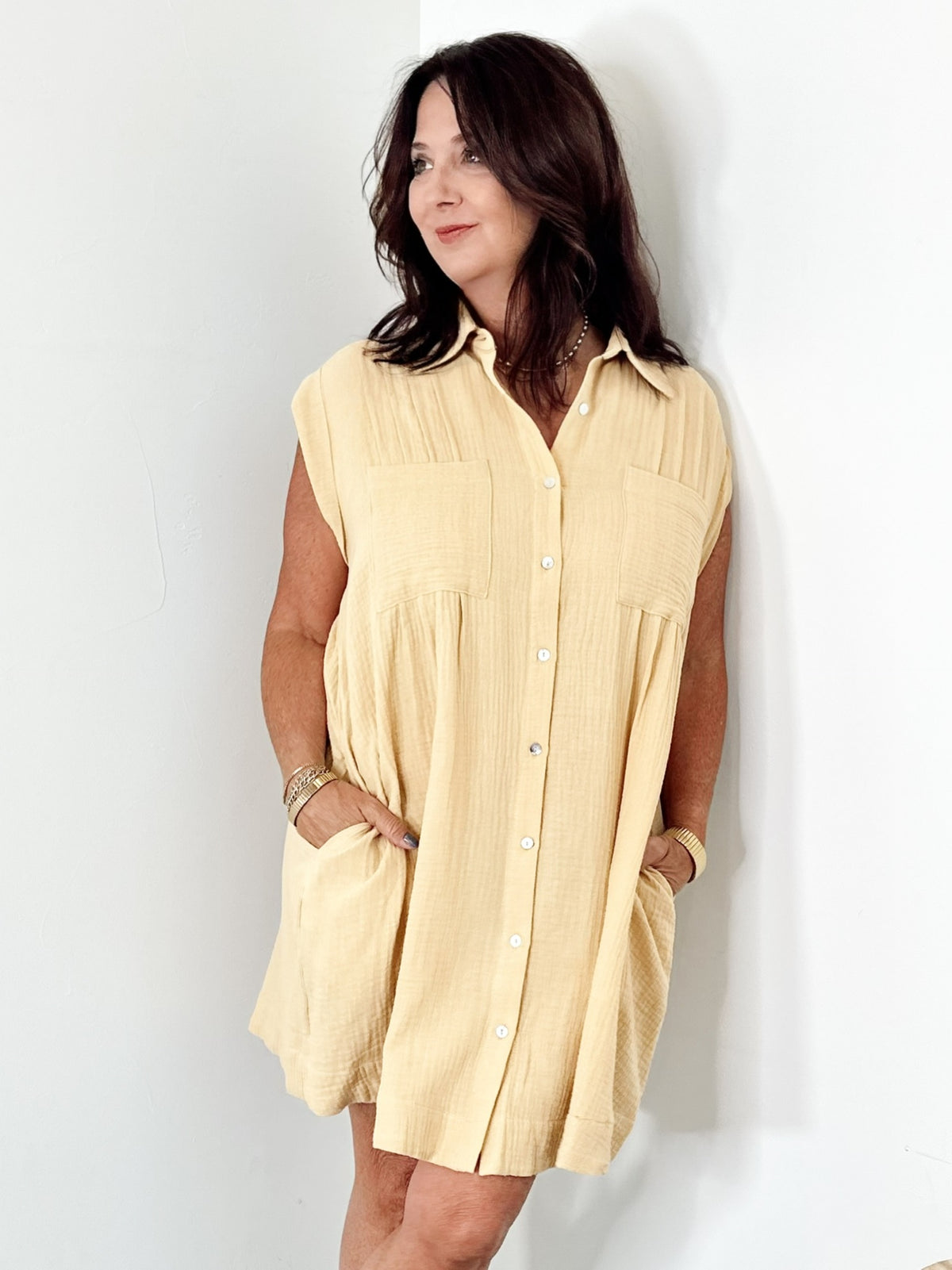 Tiffany Tunic Dress Eggnog