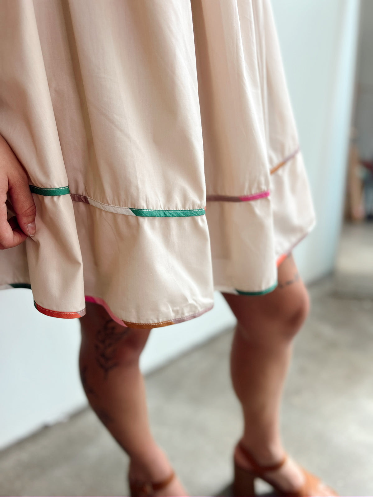 Margo Colorblock Trim Mini Dress