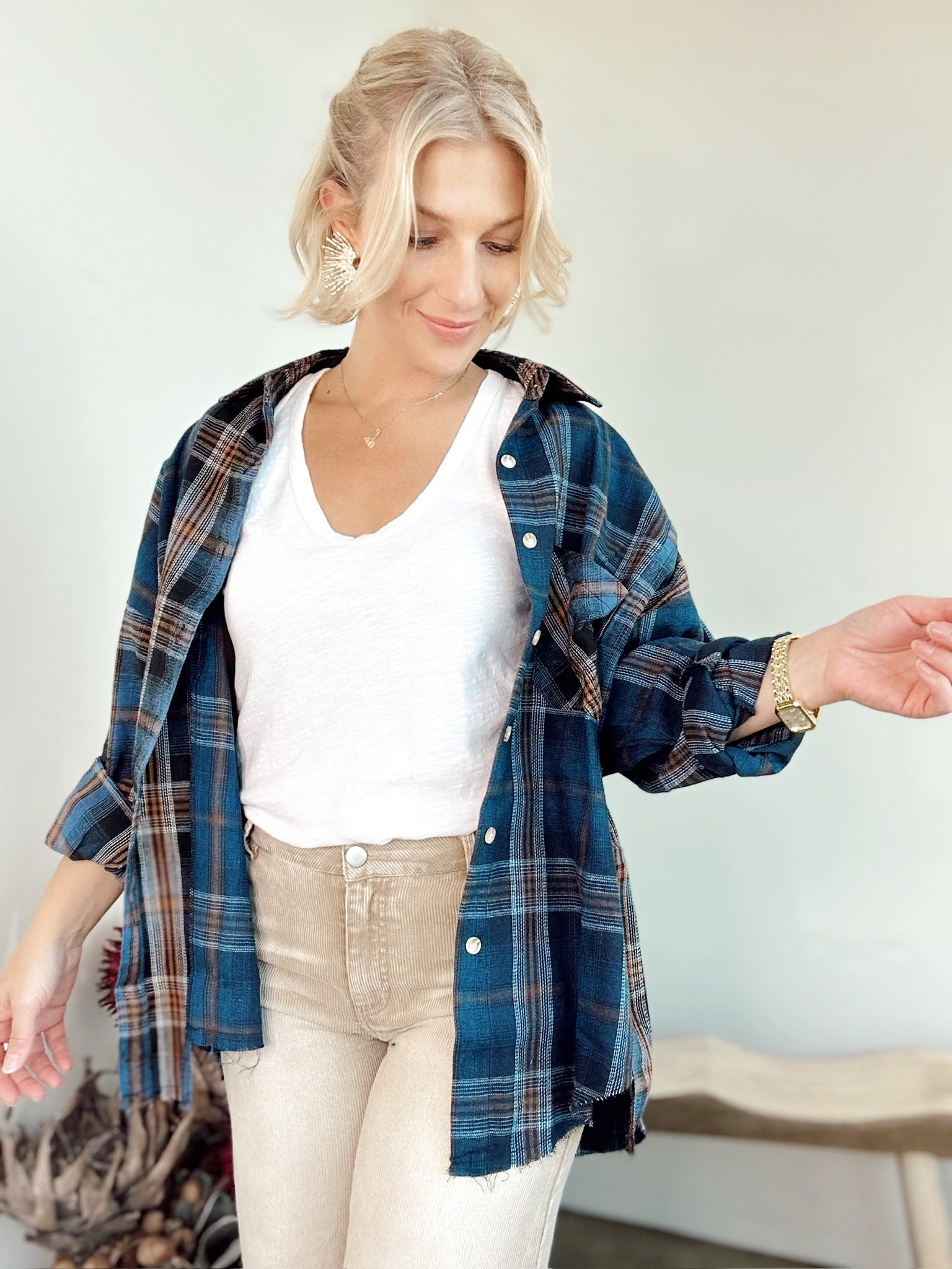 Dylan Flannel Shirt Navy