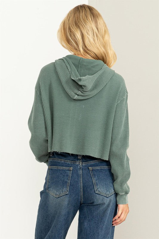 Irelyn Zip Up Crop Hoodie