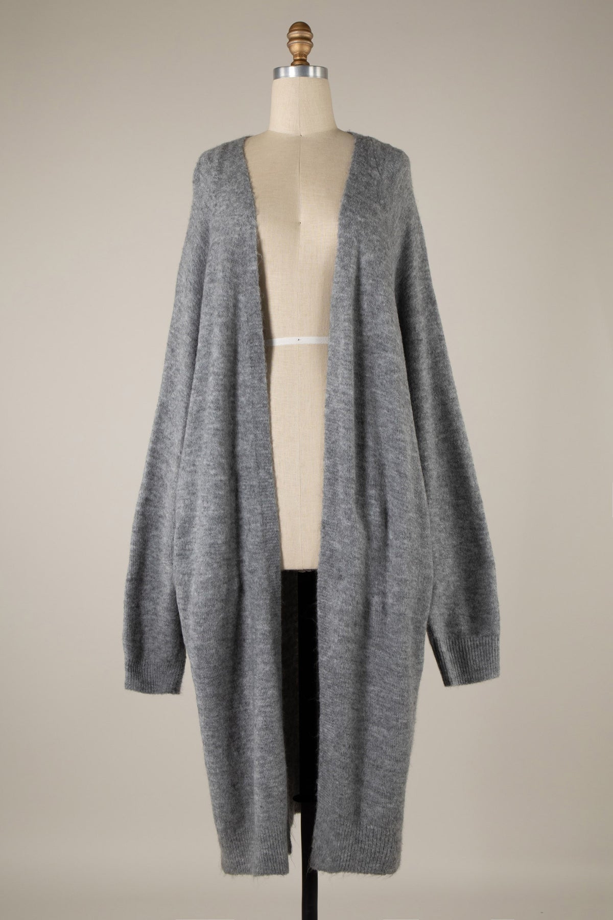 Laurel Oversized Knit Cardigan Grey
