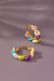 Flowers Hoop Earrings Multi