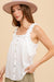 Rhonda  Eyelet Ruffle Tank