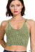 Desi Crop Bra Tank Top Ash Olive