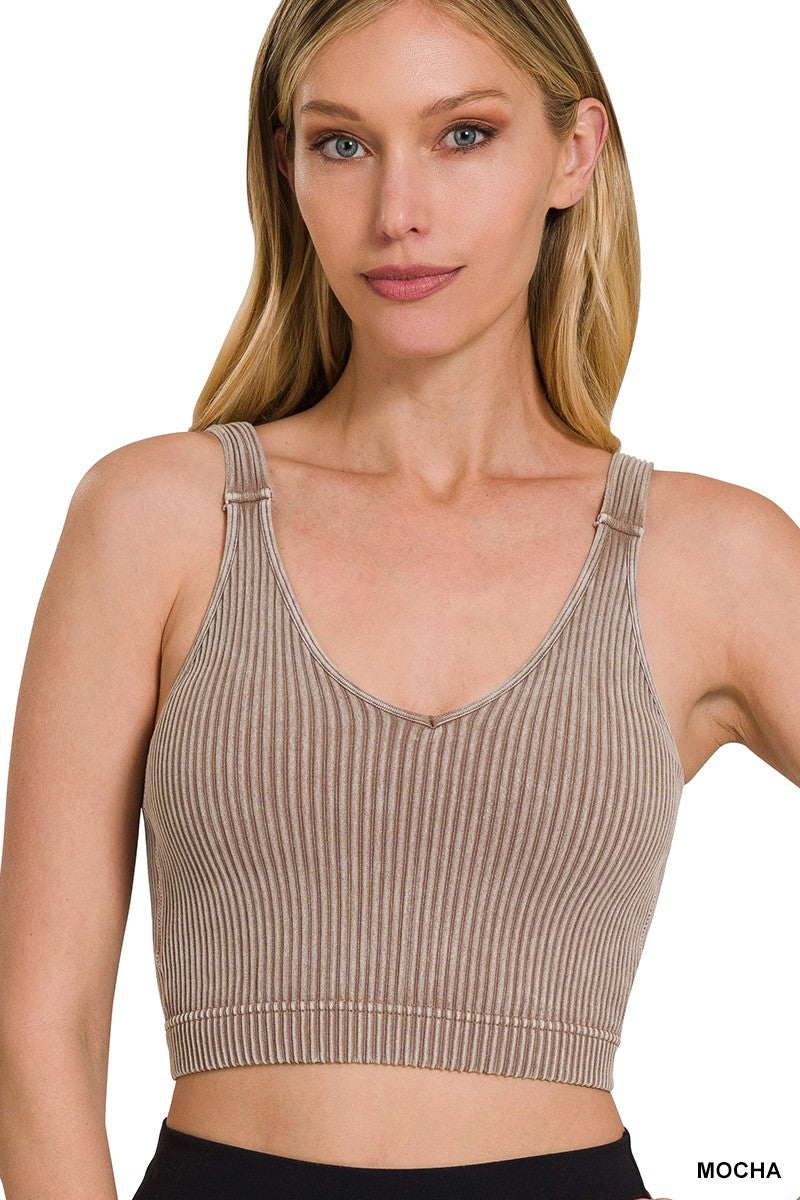 Desi Crop Bra Tank Top Mocha
