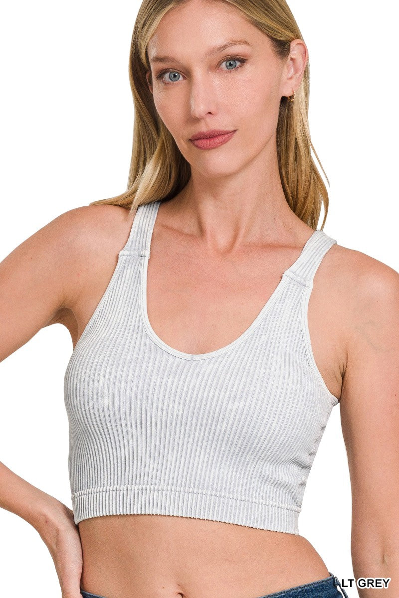 Desi Crop Bra Tank Top Lt. Grey