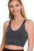 Desi Crop Bra Tank Top Ash Black
