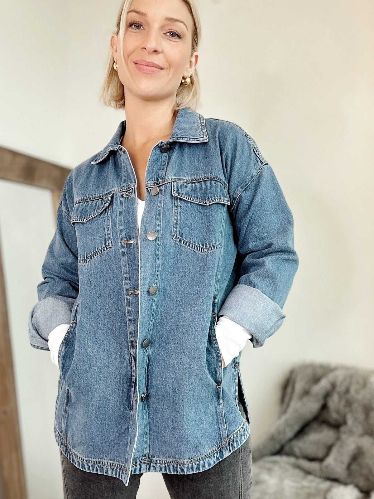 Paulina Denim Tencel Shacket