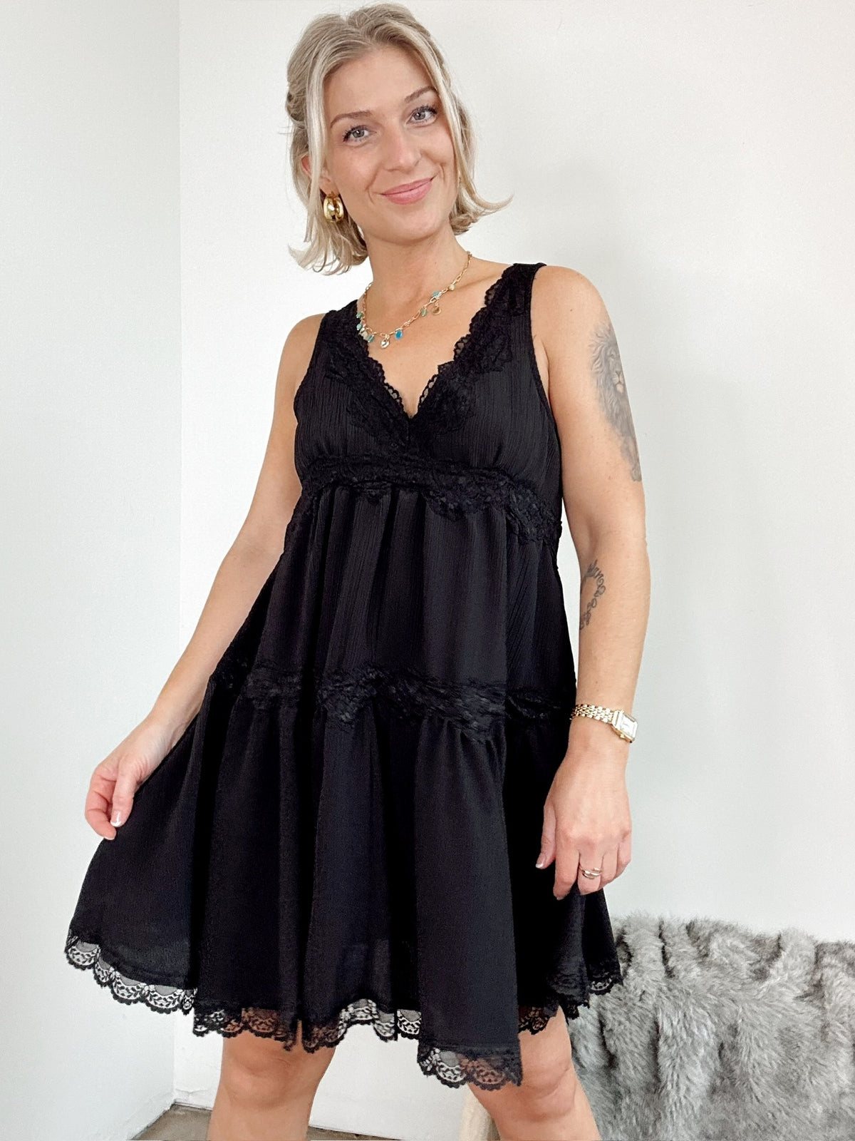 Lottie V-neck Mini Dress